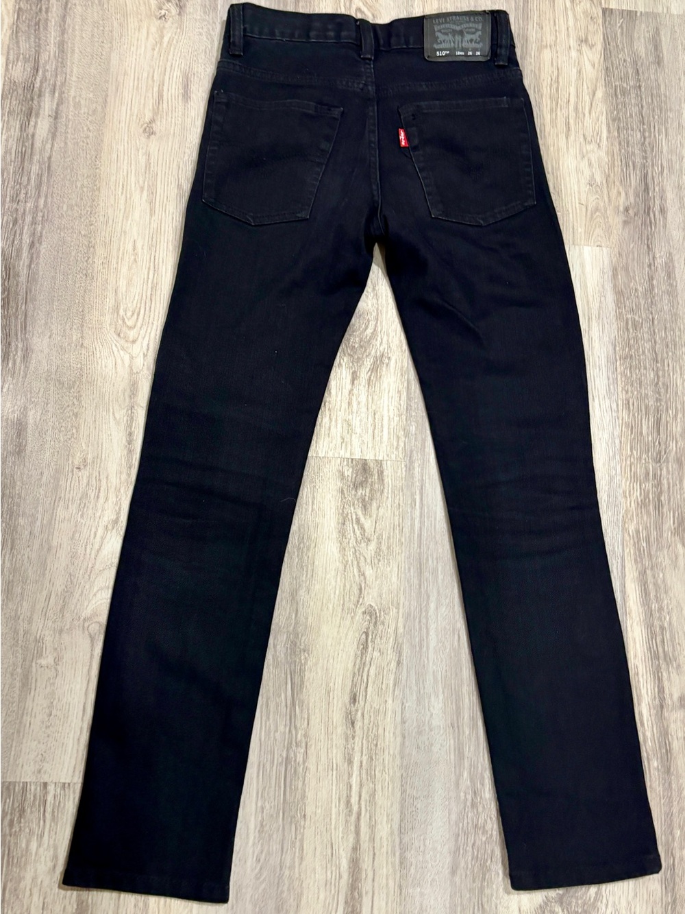 Levi’s 510 Skinny Jeans Kids Size 12 Regular 26x26 Black Stretch Denim Pants